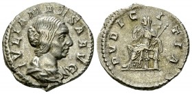 Iulia Maesa AR Denarius, Pudicita reverse 

Elagabalus (218-222 AD) for Iulia Maesa. AR Denarius (20 mm, 3.50 g), Rome.
Obv. IVLIA MAESA AVG, Drape...