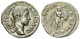 Severus Alexander AR Denarius, Victory reverse, scarce 

Severus Alexander (222-235 AD). AR Denarius (19 mm, 3.28 g), Rome, 228-231.
Obv. IMP SEV A...
