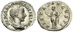 Gordianus III AR Denarius, Pietas reverse 

Gordianus III Pius (238-244 AD). AR Denarius (18-20 mm, 2.90 g), Rome, 241.
Obv. IMP GORDIANVS PIVS FEL...