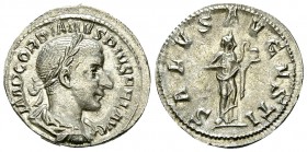 Gordianus III AR Denarius, Salus reverse 

Gordianus III Pius (238-244 AD). AR Denarius (20 mm, 3.02 g), Rome, 241.
Obv. IMP GORDIANVS PIVS FEL AVG...