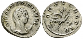 Diva Mariniana AR Antoninianus, rare 

Valerian for Diva Mariniana (died before 253 AD). AR Antoninianus (19-21 mm, 3.26 g), Viminacium, 253-254.
O...