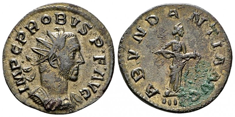 Probus silvered AE Antoninianus, Abundantia reverse 

Probus (276-282 AD). Sil...
