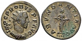 Probus silvered AE Antoninianus, Abundantia reverse 

Probus (276-282 AD). Silvered AE Antoninianus (22 mm, 3.32 g), Lugdunum, 4th officina, 277 AD....