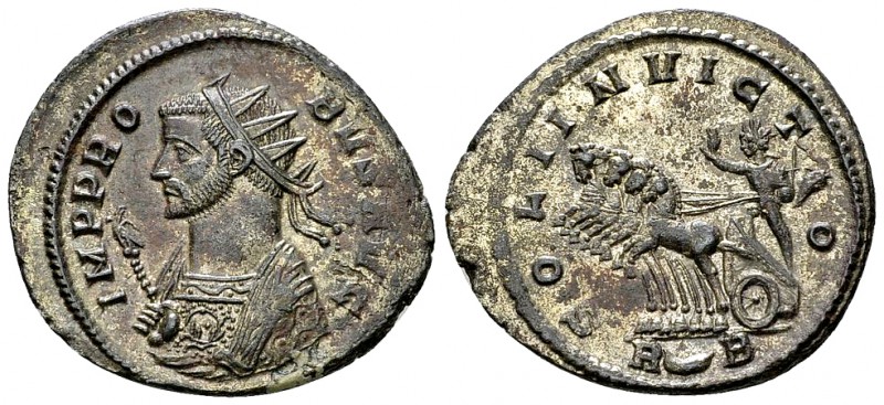 Probus silvered AE Antoninianus, Sol in quadriga reverse 

Probus (276-282 AD)...