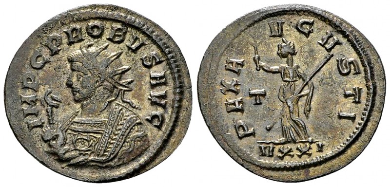 Probus silvered AE Antoninianus, Pax reverse 

Probus (276-282 AD). Silvered A...