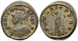 Probus silvered AE Antoninianus, Securitas reverse 

Probus (276-282 AD). Silvered AE Antoninianus (22-23 mm, 3.66 g), Ticinum, 6th officina.
Obv. ...