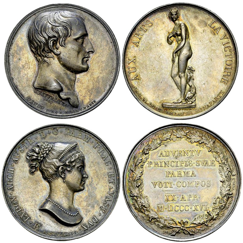 France/Italy, Set of two AR Medals 1803/1816 

France/Italy. Pair of two AR Me...