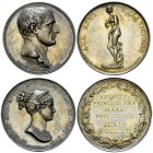France/Italy, Set of two AR Medals 1803/1816 

France/Italy. Pair of two AR Medals:

Napoléon I. AR Medal 1803 (40 mm, 33.96 g). By Jeuffroy.
Obv...