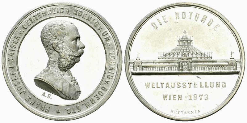 Wien, Weissmetall-Medaille 1873 

Austria. Franz Joseph (1848-1916). Weissmeta...