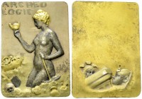 France, AR Médaille s.d. (1902/1903), l'Archéologie 

France. AR Médaille, partiellement d'orée et composé de deux plaquettes unifaces (68 x 48 mm, ...