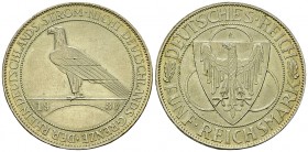 Weimarer Republik, AR 5 Reichsmark 1930 A, Rheinlandräumung 

Deutschland, Weimarer Republik. AR 5 Reichsmark 1930 A (24.92 g). Gotthold Ephraim Les...