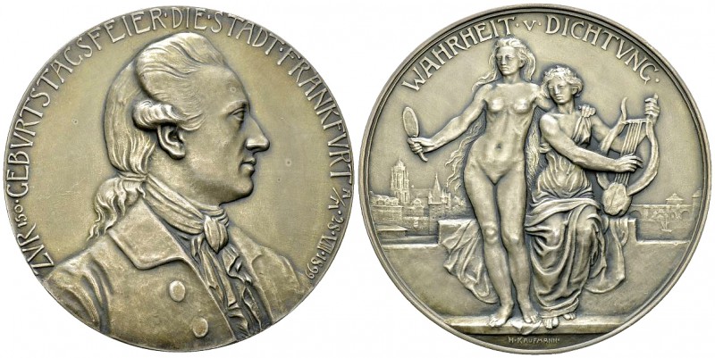 Frankfurt, AR Medaille 1899, auf Goethe 

Deutschland. Frankfurt, Stadt. Gross...