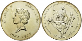 Elizabeth II AR Medal 1977, Silver Jubilee 

Great Britain. Elizabeth II. AR Medal 1977 (58 mm, 77.20 g), Silver Jubilee. Edge engraving "JEAN TO FE...