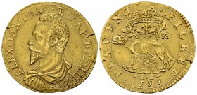 Alessandro Farnese, AV Quadrupla 1599 

Italia. Piacenza. Alessandro Farnese (1586-1591). AV Quadrupla 1599 (28-29 mm, 13.10 g).
D. ALEX FAR PLAC E...