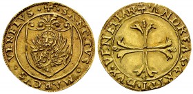 Andrea Gritti, Scudo d'oro 

Venezia. Doge Andrea Gritti (1523-1538). Scudo d'oro (25-26 mm, 3.39 g).
Gamberini 274; Fr. 1448.

SPL.