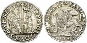 Gerolamo Priuli, AR Ducato da 124 soldi 

Italia. Venezia, Repubblica. Gerolamo Priuli (1559-1567), Doge LXXXIII. AR Ducato da 124 soldi (41 mm, 32....
