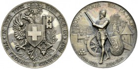 Genf, AR Medaille 1887, Tir fédéral 

Schweiz. Genf /Genève. AR Medaille 1887 (45 mm, 38.23 g), auf das Tir fédéral.
Richter 628b.

Fein getönt u...