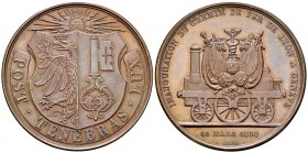 Genf, AE Medaille 1858 

Schweiz. Genf, Stadt. AE Medaille 1858 (48 mm, 56.60 g), von Bovy. Auf die Einweihung der Bahnlinie Genf-Lyon.
SM 1566.
...