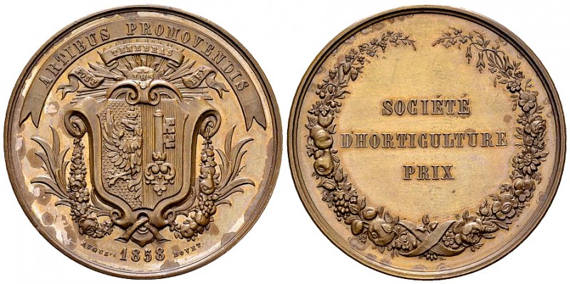 Genf, AE Medaille 1858, Prix de la Société d'Horticulture 

Schweiz. Genf, Sta...