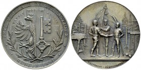 Genf, AR Medaille 1891, Fête fédérale de gymnastique 

Schweiz. Genf, Stadt. AR Medaille 1891 (45 mm, 38.34 g), Fête fédérale de gymnastique. Von W....