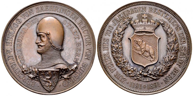 Bern, AE Medaille 1891, 700 Jahrfeier 

Schweiz. Bern, Stadt. AE Medaille 1891...