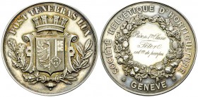 Genf, AR Medaille o.J., Société Helvétique d'horticulture 

Schweiz. Genf, Stadt. AR Medaille o.J. (50 mm, 59.70 g), Société Helvétique d'horticultu...