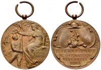 Neuenburg, AE Medaille 1902 

Schweiz, Neuchâtel/Neuenburg. AE Medaille 1902 (32 mm, 17.53 g), auf die Fête cantonal de gymnastique.

Mit Original...