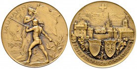 Lausanne, AE Medaille 1909, Fête de Gymnastique 

Schweiz. Lausanne, Stadt. AE Medaille 1909 (36 mm, 22.93 g), Fête fédérale de Gymnastique. 

FDC...