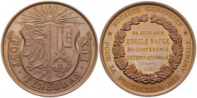 Genf, AE Medaille 1915, Protection des animaux 

Schweiz. Genf, Stadt. AE Medaille 1915 (51-52 mm, 64.97 g), Société Genevoise pour la protection de...
