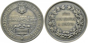 Genf, AR Medaille 1926, Fête des fleurs 

Schweiz. Genf, Stadt. AR Medaille 1926 (50 mm, 52.15 g), Association des intérêts de Genève, auf die Fête ...