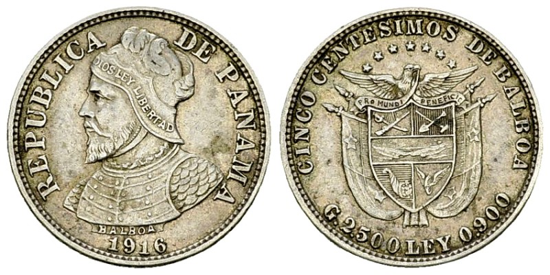 Panama AR 5 Centesimos 1916 

Panama, Republic. AR 5 Centesimos 1916 (18 mm, 2...