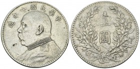 China AR Dollar 1921 

China, Republic. AR Dollar Year 10 = 1921 (39 mm, 26.77 g).
Yeom 329.6.

Nicely toned and very fine.