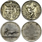 Lot von 2 religiösen/moralischen Medaillen 

Lot von zwei (2) religiösen/moralischen Medaillen aus Zinn, jeweils aus zwei Hälften zusammengesetzt.
...