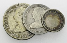 Ecuador, Lot of 3 AR coins 

Ecuador. Lot of 3 (three) AR coins: 4 Reales 1857 (KM 37), 2 Reales 1849 (KM 33), and Real 1833 (KM 13).

Very good. ...