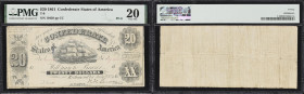 T-9. Confederate Currency. 1861 $20. PMG Very Fine 20.