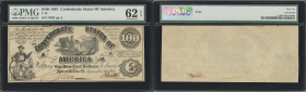 T-13. Confederate Currency. 1861 $100. PMG Uncirculated 62 EPQ.