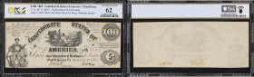 T-13. Confederate Currency. 1861 $100. PCGS Banknote Uncirculated 62.