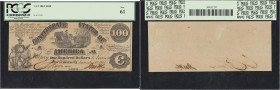 T-13. Confederate Currency. 1861 $100. PCGS Currency New 61.
