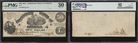 T-14. Confederate Currency. 1861 $50. PMG Very Fine 30.
