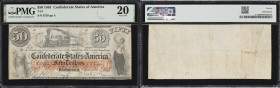 T-15. Confederate Currency. 1861 $50. PMG Very Fine 20.
