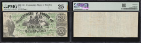 T-17. Confederate Currency. 1861 $20. PMG Very Fine 25.