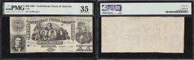 T-20. Confederate Currency. 1861 $20. PMG Choice Very Fine 35.