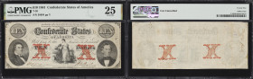 T-26. Confederate Currency. 1861 $10. PMG Very Fine 25.