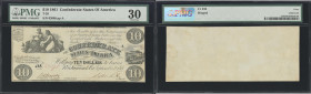 T-28. Confederate Currency. 1861 $10. PMG Very Fine 30.