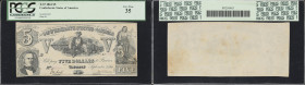 T-37. Confederate Currency. 1861 $5. PCGS Currency Very Fine 35.