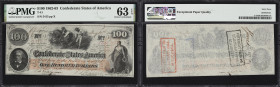 T-41. Confederate Currency. 1862 $100. PMG Choice Uncirculated 63 EPQ.