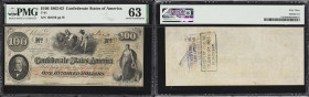 T-41. Confederate Currency. 1862 $100. PMG Choice Uncirculated 63.