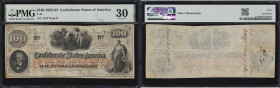 T-41. Confederate Currency. 1862 $100. PMG Very Fine 30.