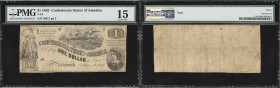 T-44. Confederate Currency. 1862 $1. PMG Choice Fine 15.