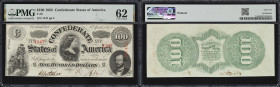 T-56. Confederate Currency. 1863 $100. PMG Uncirculated 62.